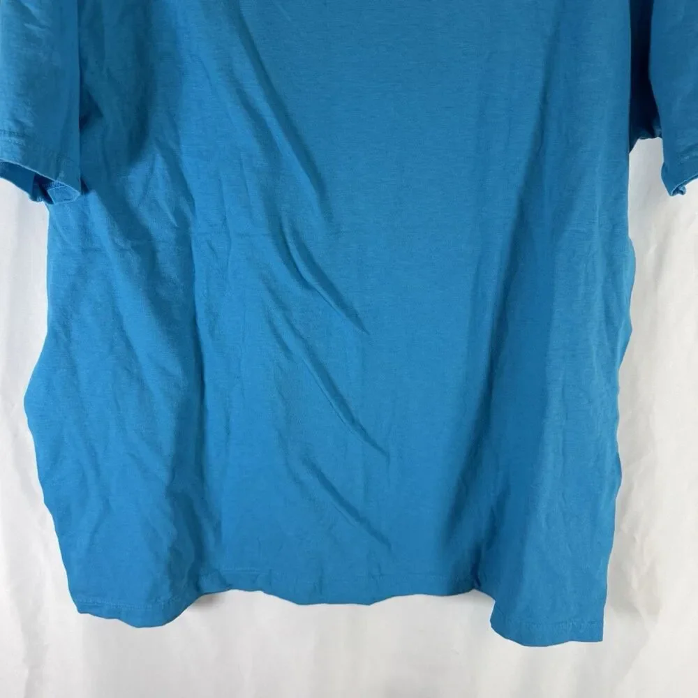 Polo Ralph Lauren Shirt Women's Large Blue Short Sleeve Crew Neck 100% Cotton - Picture 10 of 10